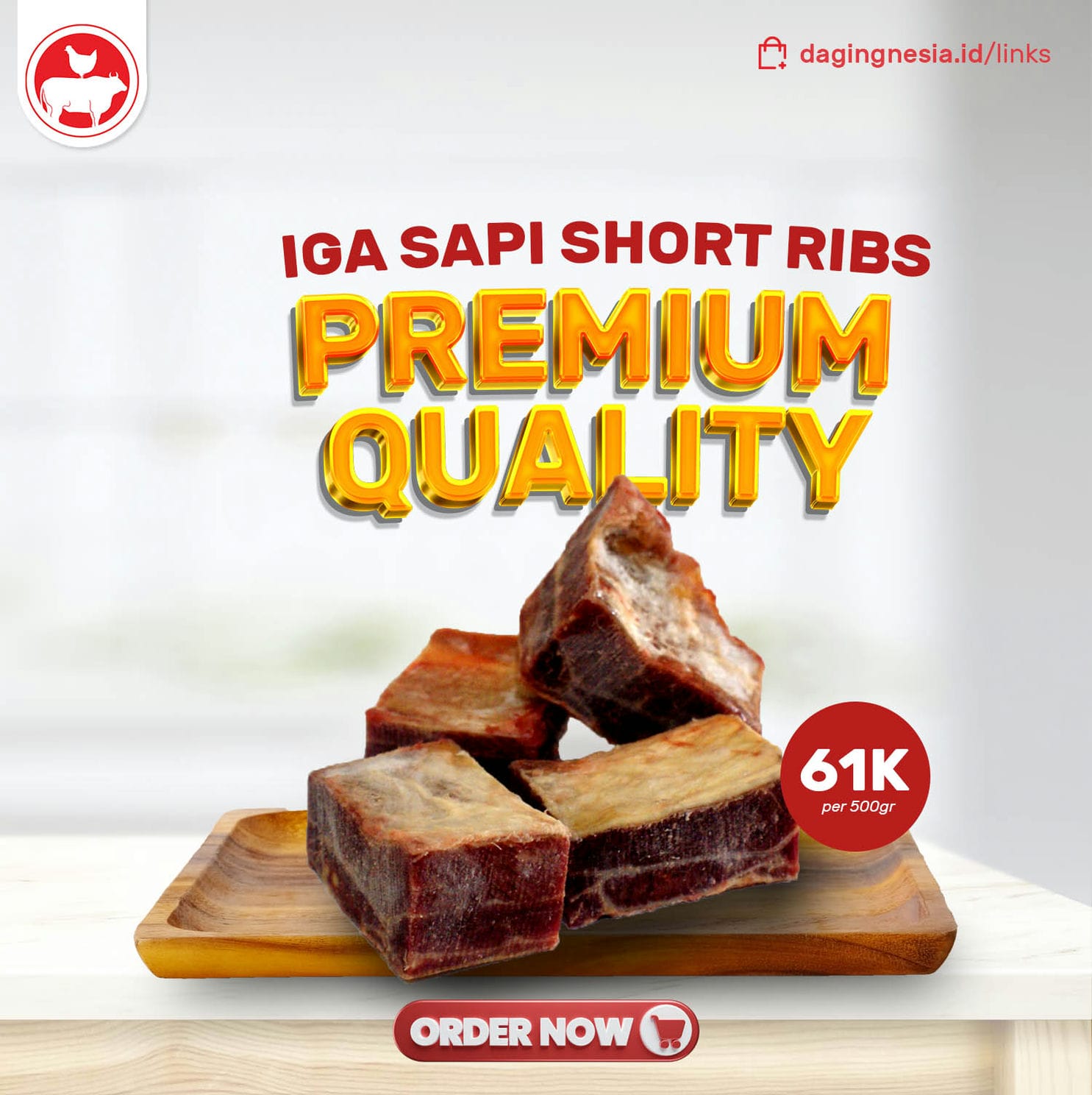 Iga Short Ribs Kualitas Premium, Order Now!