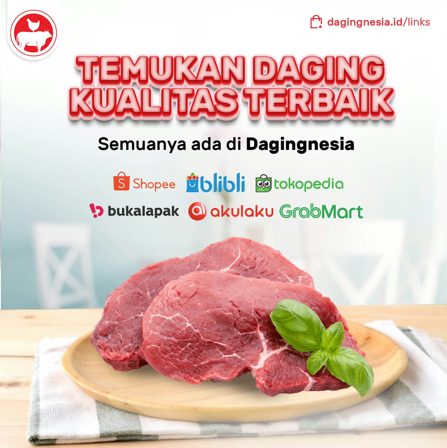 Daging Berkualitas Premium, Tersedia di Dagingnesia