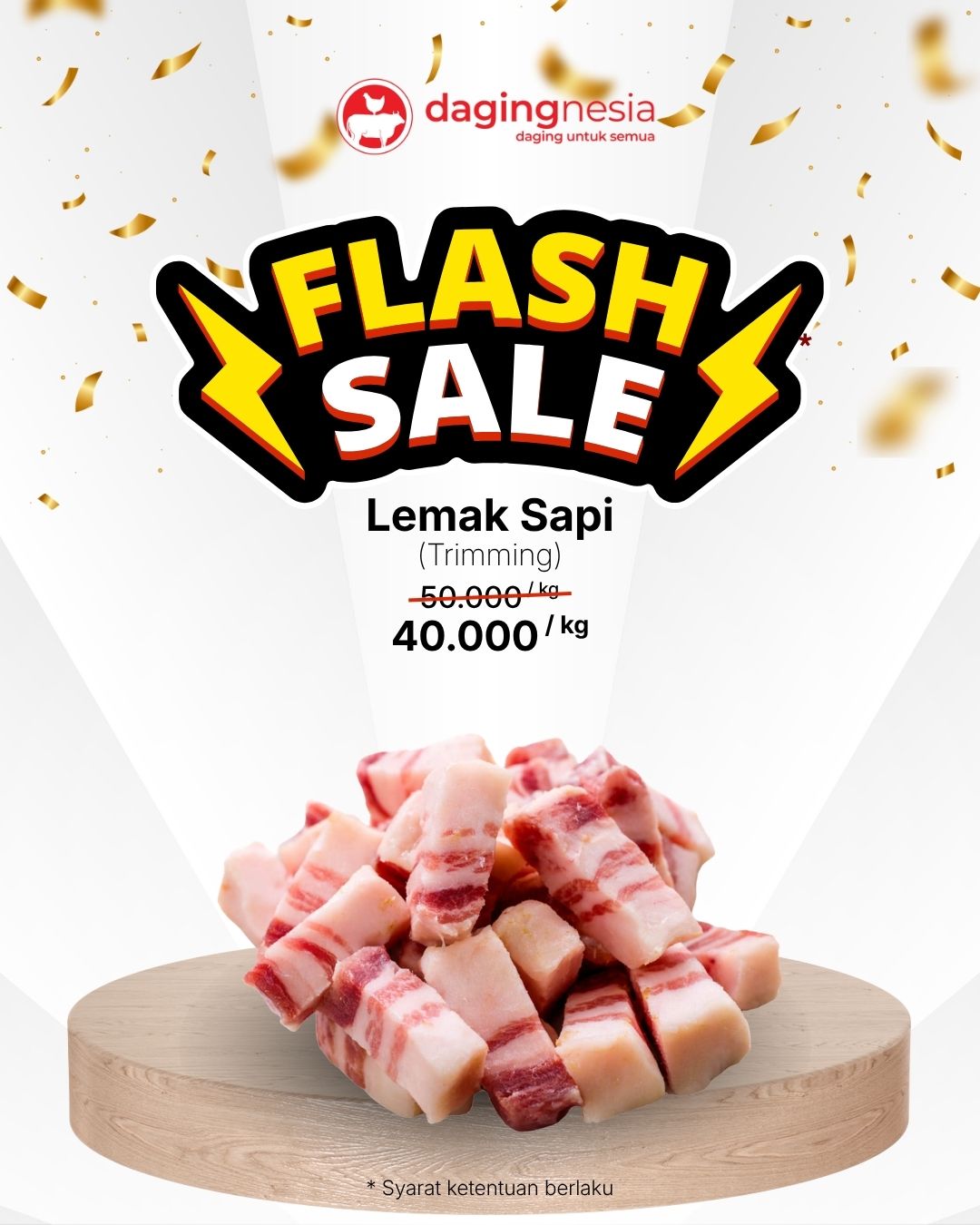Flash Sale : Lemak Sapi Trimming Cuma 40K