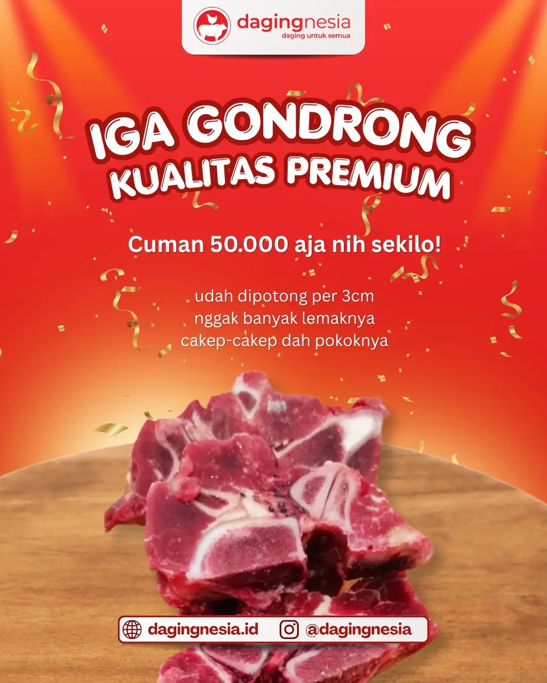 Iga Gondrong, Iga Berkualitas dengan Harga Cuma Rp50.000